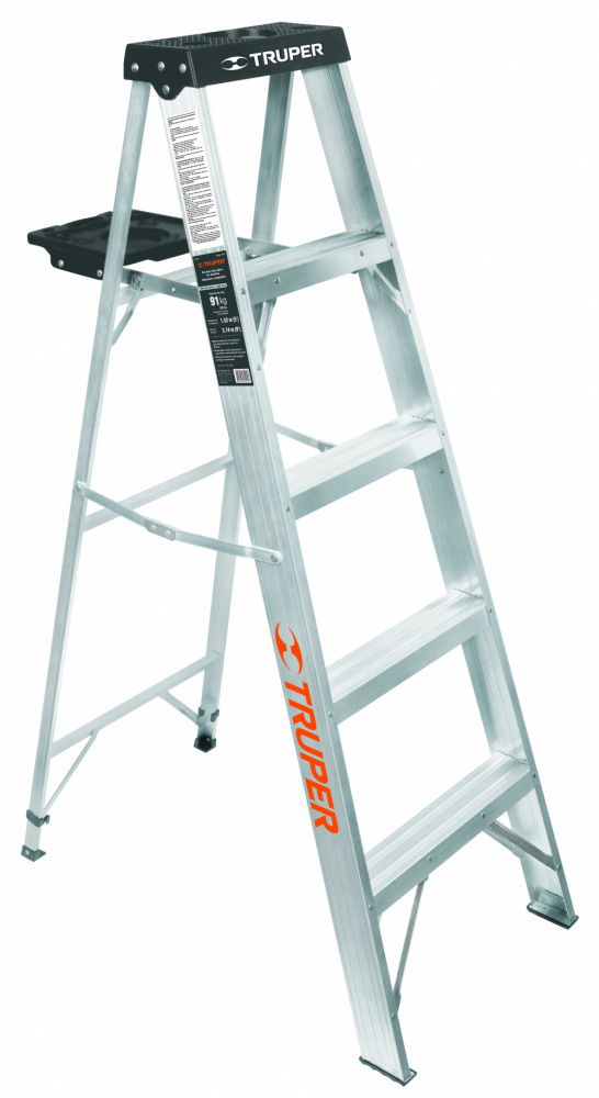 Escalera de Tijera EST-34, Aluminio, 1.5 Metros, 4 Peldaños, hasta 150Kg