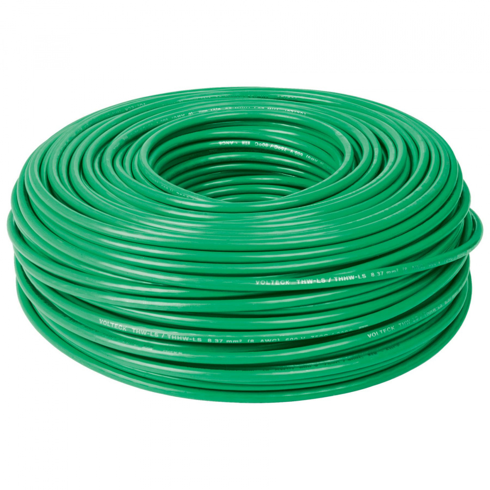 Volteck Bobina de Cable, 10 AWG, 100 Metros, Verde