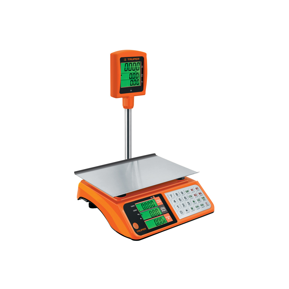 Truper Báscula Comercial Electrónica 100871, 40kg máx, Precisión de 5g