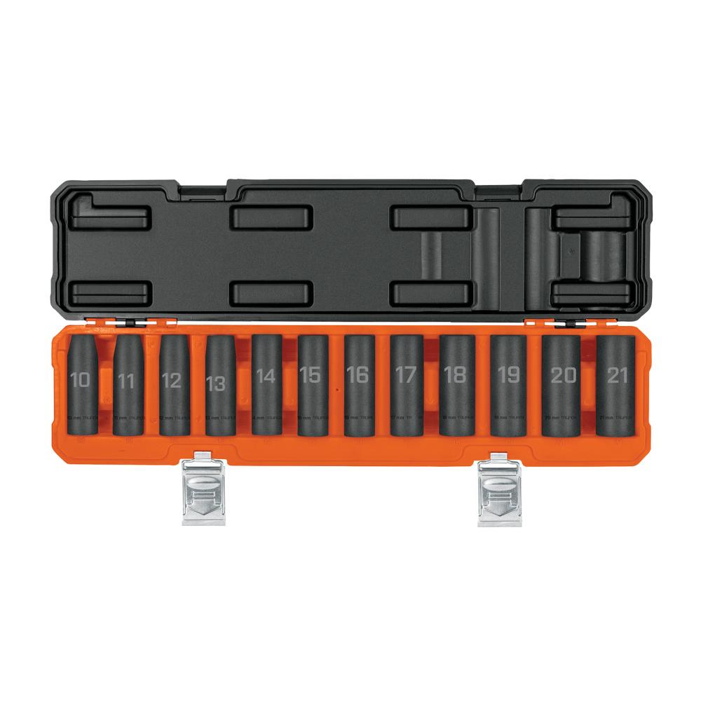 Truper Juego de Dados 100946, 1/2", Fosfatado, 12 Piezas