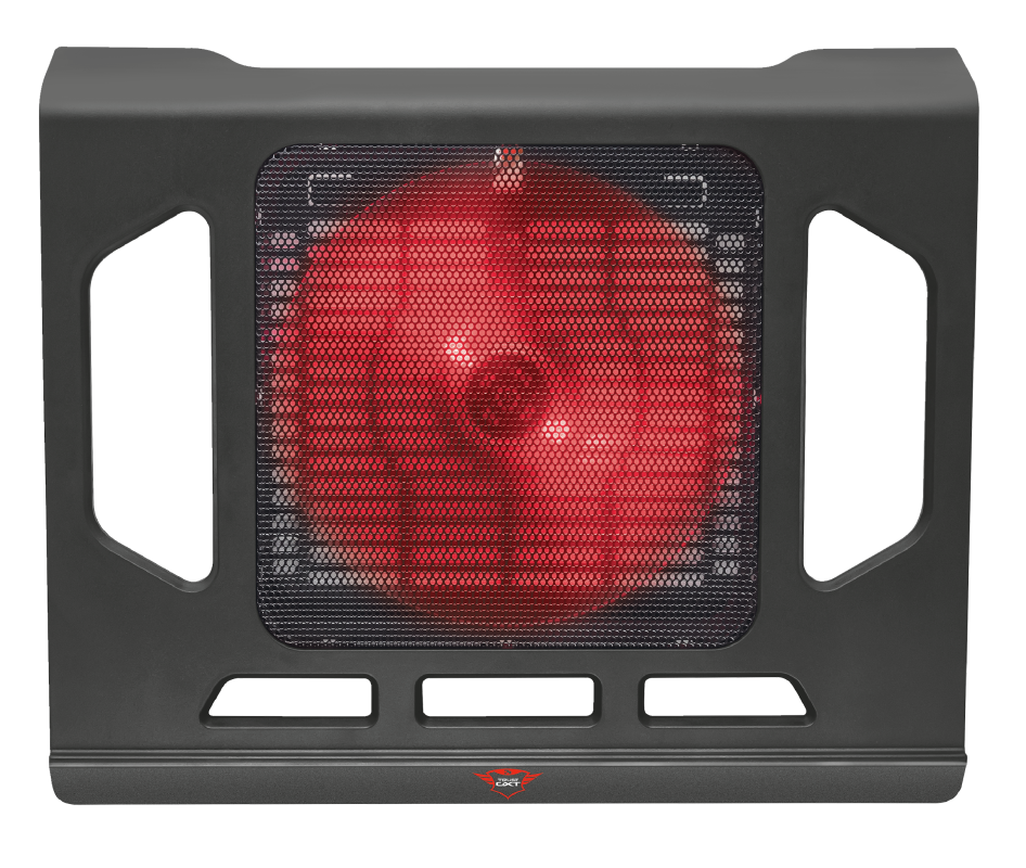 Trust Base Enfriadora GXT 220 Kuzo para Laptop 17.3", 1 Ventilador, Negro/Rojo