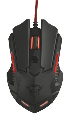 Mouse Gamer Trust Óptico GXT 148 Orna, Alámbrico, USB, 3200DPI, Negro/Rojo