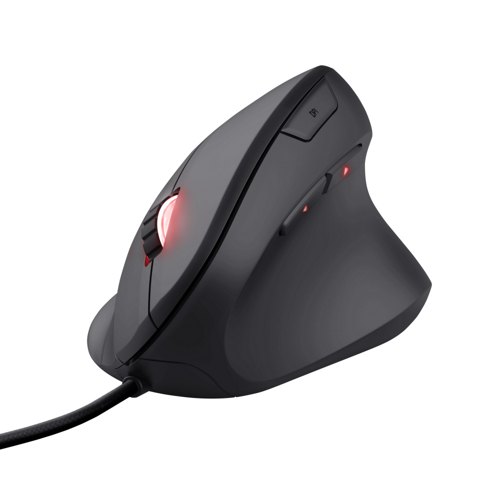 Mouse Gamer Ergonómico Trust GXT144 Rexx, Alámbrico, Óptico, 10.000DPI, USB-A, Negro