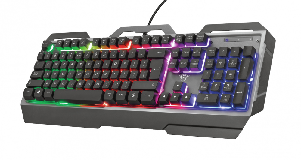 Teclado Gamer Trust GXT 856 Torac RGB, Alámbrico, Negro (Español)