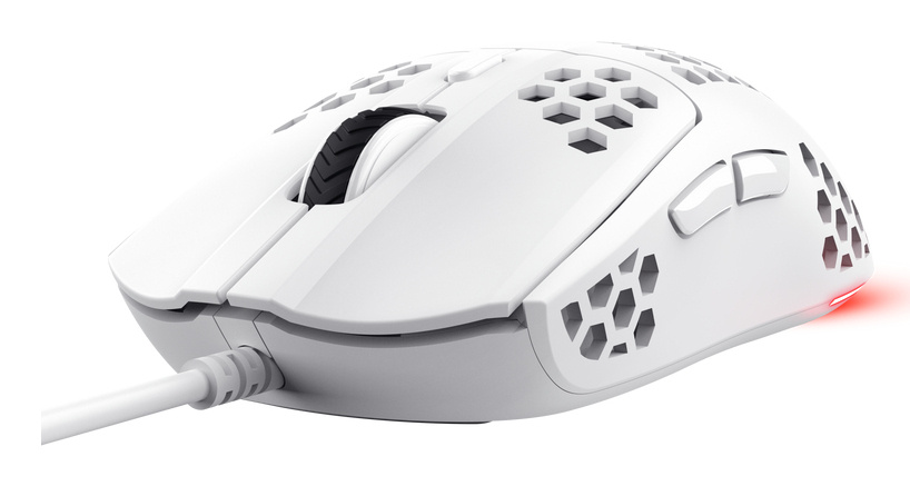Mouse Gamer Trust GXT928 Helox, Alámbrico, Óptico, 6.400DPI, USB-A, Blanco
