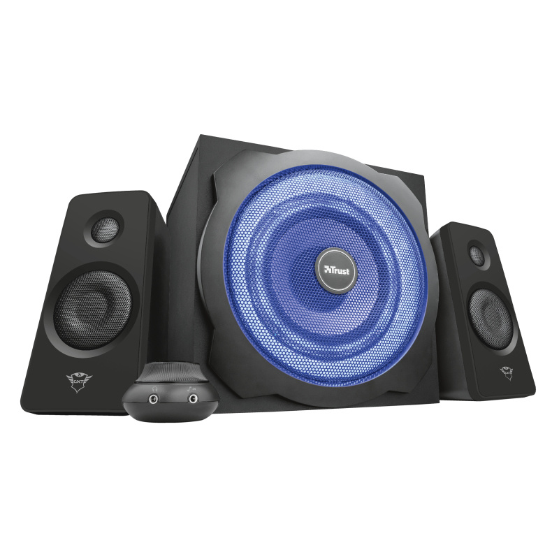 Trust Bocina GXT 628 Tytan con Subwoofer, Alámbrico, 2.1, 60W RMS, 3.5mm, Negro