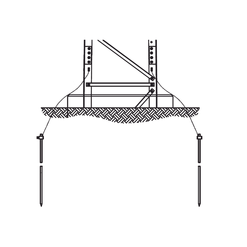 Trylon Sistema de Aterrizaje en 3 Piernas TRY-ST-GROUND3, para Torre SUPER TITAN