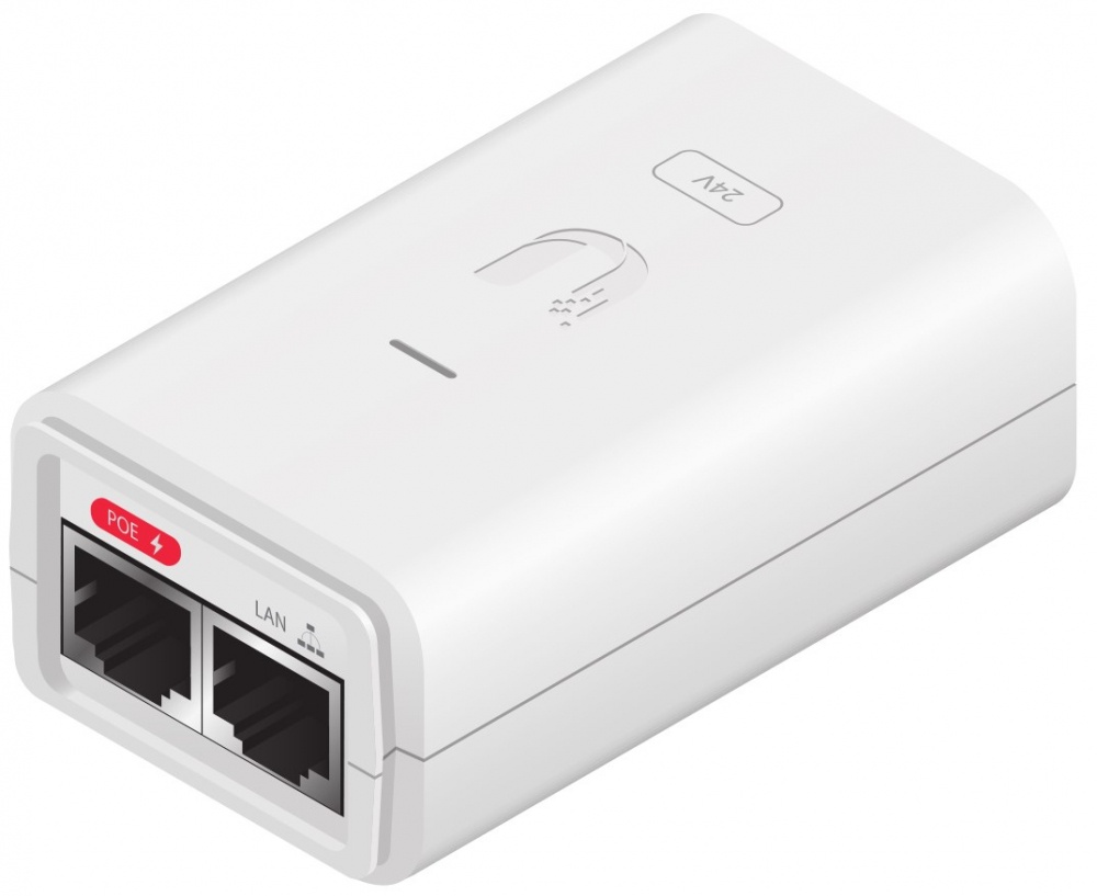 Ubiquiti Networks Adaptador e Inyector de PoE POE-24-7W-G-WH, 1000Mbit/s, 2 Puertos