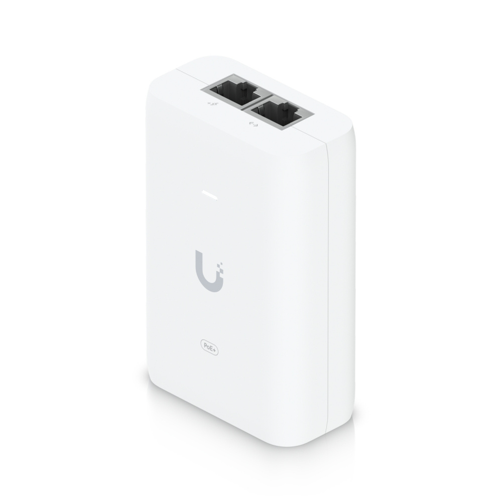 Ubiquiti Networks Adaptador PoE U-POE+, Gigabit Ethernet 10/100/1000, 48V, 2 x RJ-45