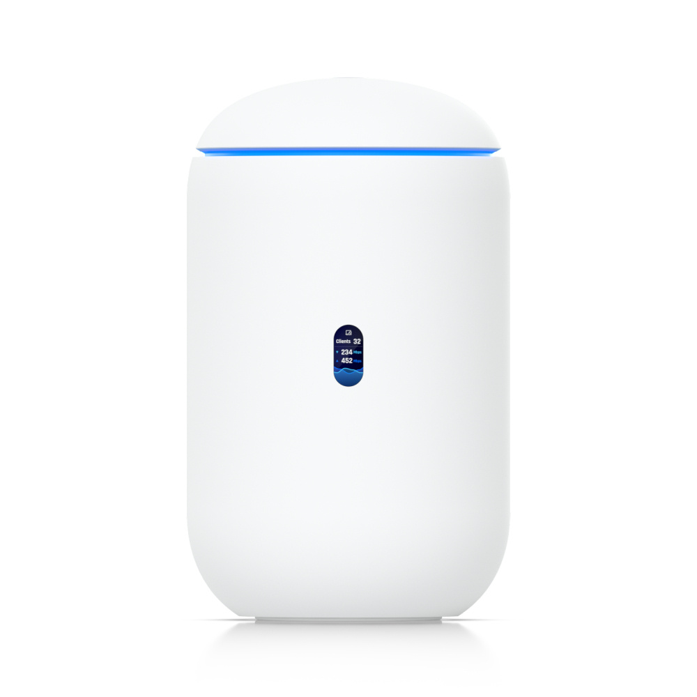 Ubiquiti Networks Router Dream 7 MU-MIMO Firewall, Wi-Fi 7, 4 x RJ-45 5700 Mbit/s WLAN, Inalámbrico, Triple Banda 2.4/5/6 GHz, 4 Antenas Internas, de 7 dBi