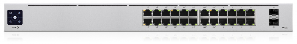 Switch Ubiquiti Networks USW-24-POE, 24 Puertos Gigabit Ethernet 10/100/1000 16 x PoE 92W, 2 Puertos SFP, 52 Gbit/s, 16000 Entradas, Administrado 