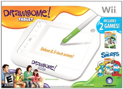 Ubisoft Drawsome Tablet para Nintendo Wii, Inalámbrico, Blanco
