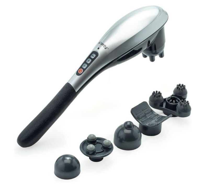 Ucomfy Masajeador de Mano para Cuerpo UCOMFY PRO, 3 Velocidades, Negro/Plata