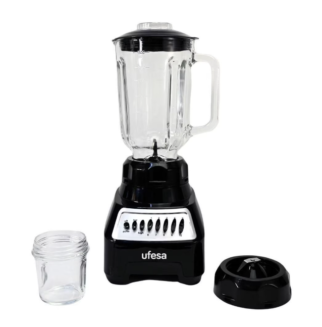 Ufesa Licuadora BS7020-MG5294, 1.5 Litros, 600W, 10 Velocidades, Negro