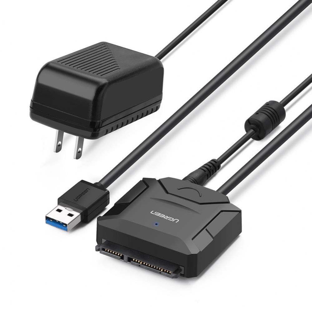 Ugreen Cable SATA Macho - USB 3.0 Macho, 50cm, Negro