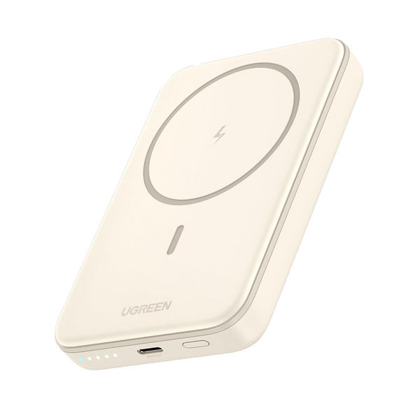 Cargador Portátil Ugreen Power Bank 25208, 10.000mAh, Beige