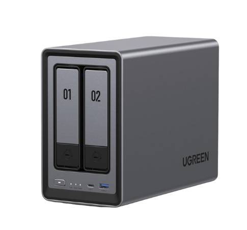 Ugreen DXP2800 NAS, 2 Bahías Intel N100, 8GB RAM, SATA III, máx 76TB ― No Incluye Disco