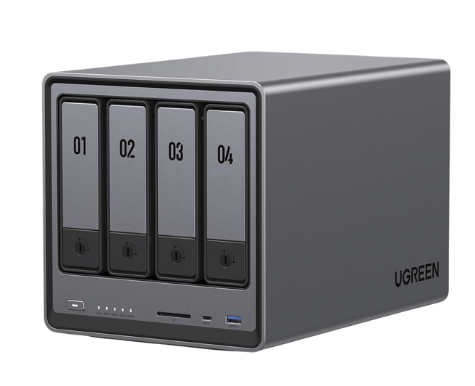 Ugreen NASync DXP4800 NAS, 4 Bahías Intel N100, 8GB RAM, SATA, máx 96TB ― No Incluye Disco
