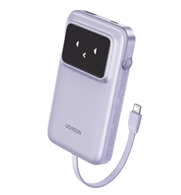 Cargador Portátil Ugreen Power Bank 35604B, 10.000mAh, Morado