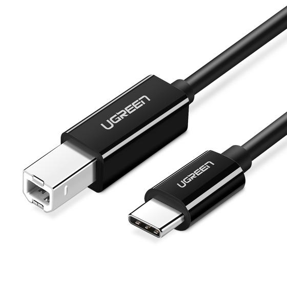 Ugreen Cable USB-C Macho - USB-B Macho para Impresora, 2 Metros, Negro