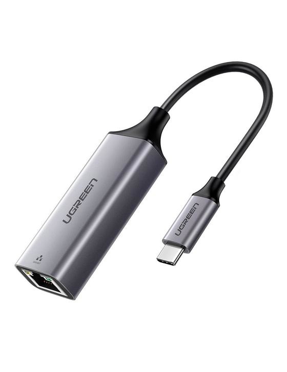 Ugreen Adaptador USB C Macho - RJ-45 Hembra, Negro/Gris