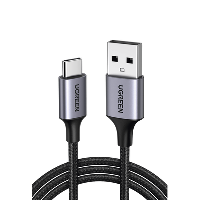 Ugreen Cable USB A Macho - USB C Macho, 1 Metro, Negro/Plata