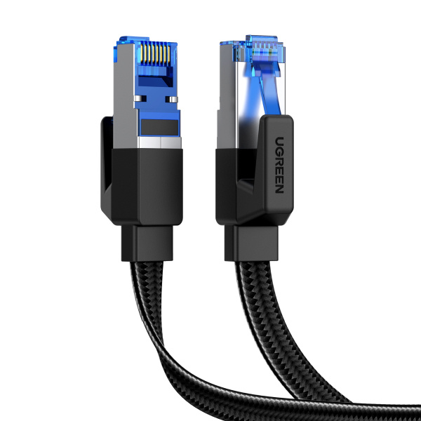 Ugreen Cable Patch Cat 8 F/FTP Blindado RJ-45 Macho - RJ-45 Macho, 1 Metro, Negro 