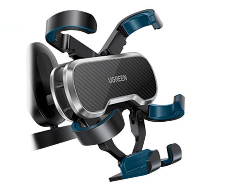 Ugreen Soporte de Auto para Celular con Gancho, Negro/Azul