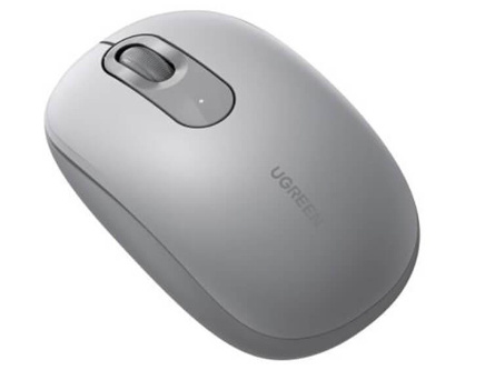 Mouse Ergonómico Ugreen 90669, Inalámbrico, Óptico, 2.400DPI, RF Inalámbrico, Gris
