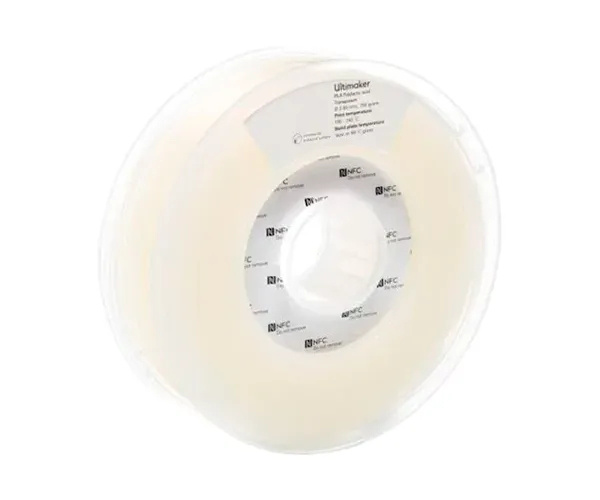 Ultimaker Bobina de Filamento PLA PLA WHITE, Diámetro 2.85mm, 750g, Blanco