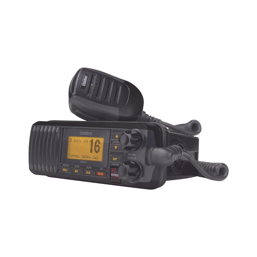 Uniden Radio Móvil Marino UM-385BK, VHF, 25W, Negro