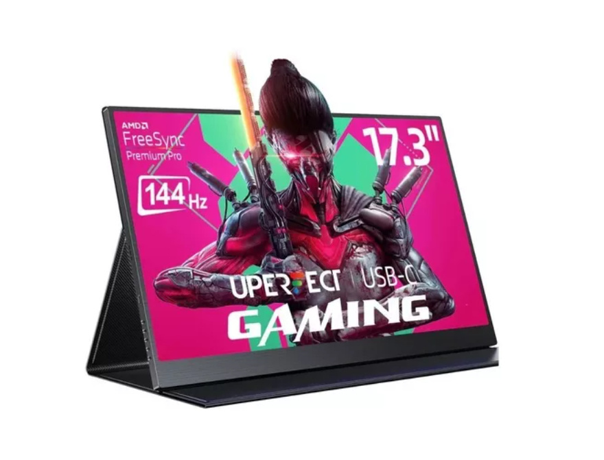 Monitor Portátil UPERFECT UGame J4 17.3", Full HD, 144Hz, FreeSync, HDMI, Bocinas Integradas (2 x 1W), Negro