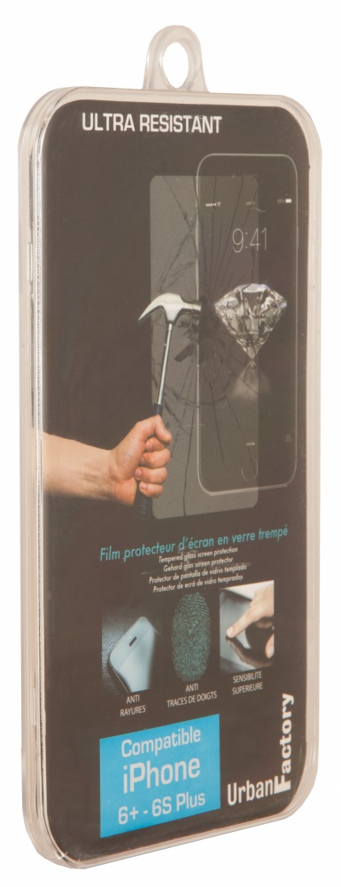 Urban Factory Protector de Pantalla para iPhone 6 Plus/6S Plus, Transparente