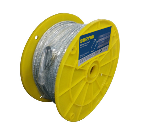Urrea Cable de Acero con PVC CAP113, 76 Metros, 3/32", Acero