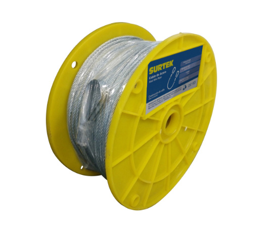 Urrea Cable de Acero con PVC CAP114, 76 Metros, 1/8", Acero