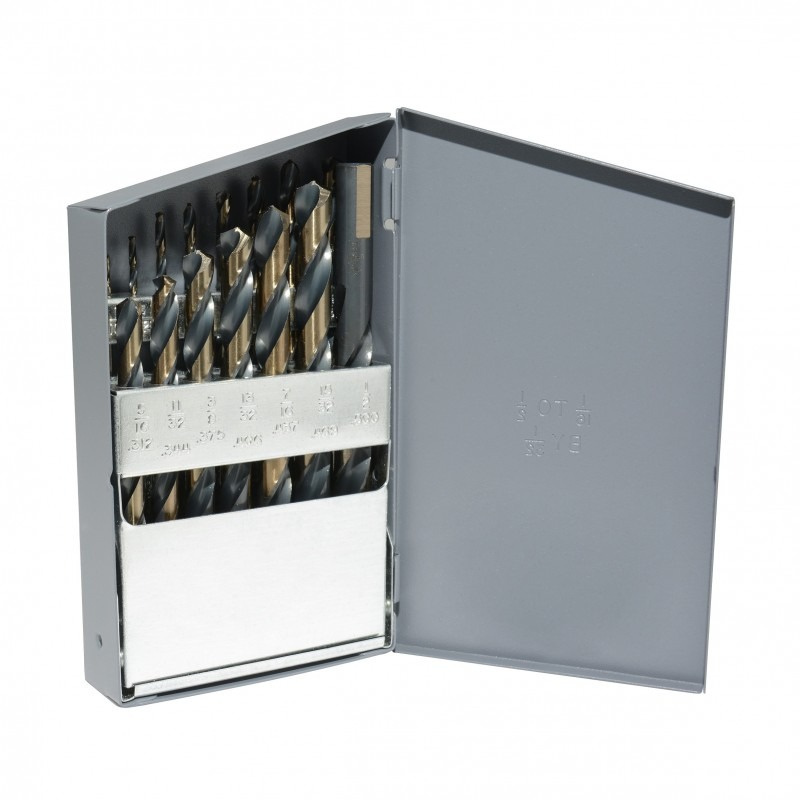 Urrea Juego de Brocas de Acero H5115, 15 Piezas, para Metal/Plástico/Madera