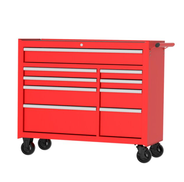 Surtek Gabinete Móvil para Herramientas P46M9, 46", 15 Gavetas, Rojo