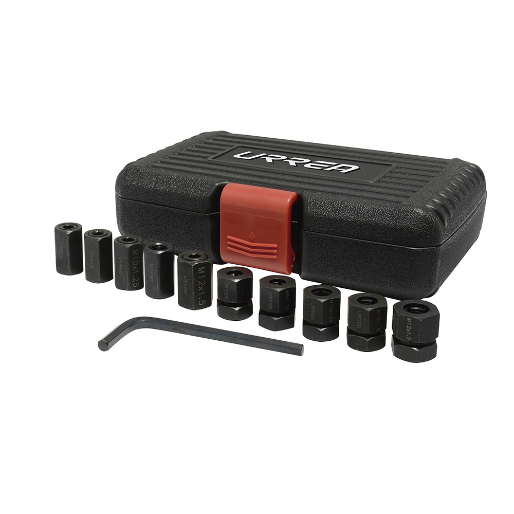 Urrea Juego de Dados Métricos SR10M, 10 Piezas, Negro