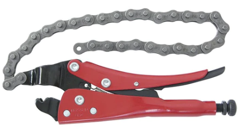 Urrea Pinza de Presión de Cadena 4120, 9", Rojo