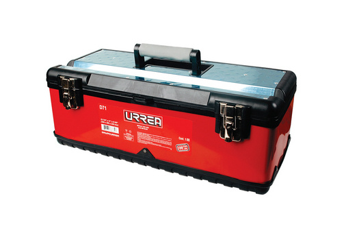 Urrea Caja de Herramientas Metálica D71, Negro/Rojo