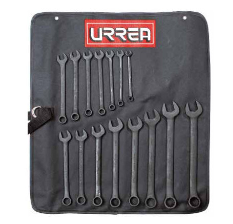 Urrea Juego de Llave Combinada 1200FB, 15 Piezas, Acero
