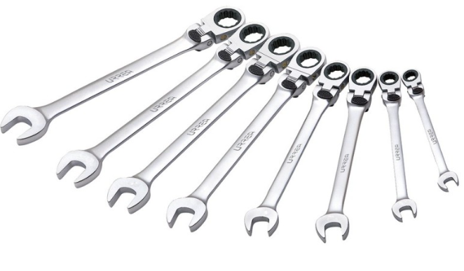 Urrea Juego de Llave Combinada 12MF8, 8 Piezas, Cromo Vanadio