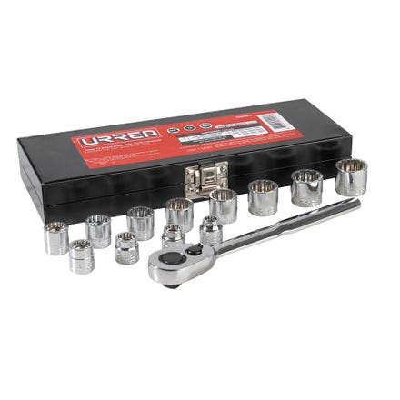 Urrea Juego de Dados con Matraca 5200LPM, 3/8", Acero, 13 Piezas