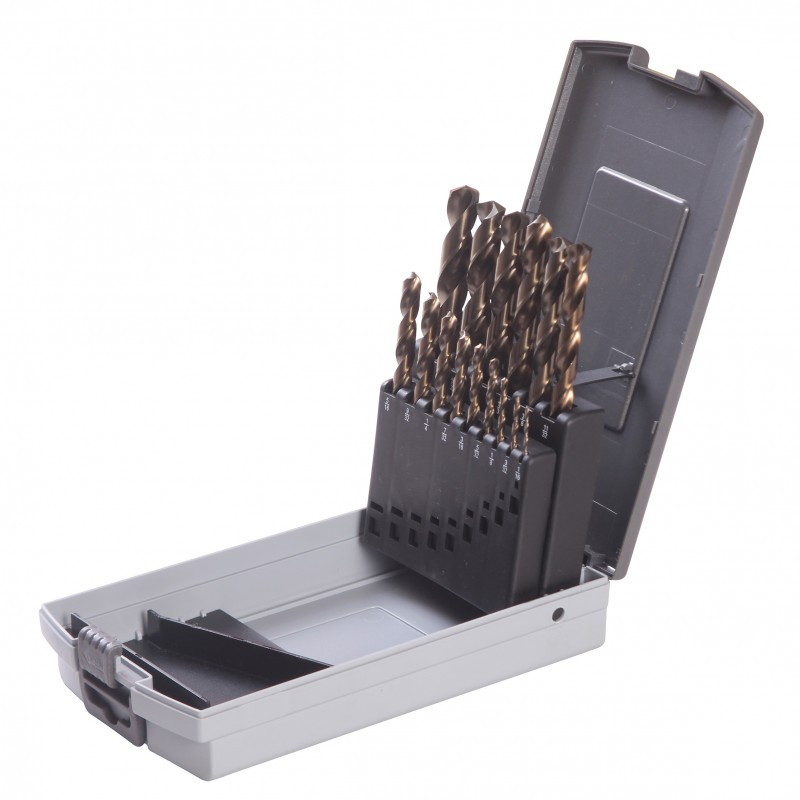 Urrea Juego de Brocas de Cobalto CO5115, 17 Piezas, para Metal