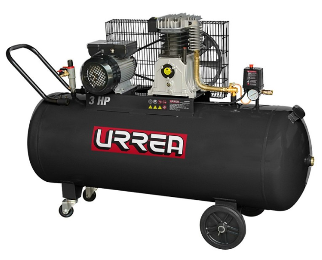 Urrea Compresor de Aire Horizontal COMP8200, 200L, 116psi, 3HP, 127V