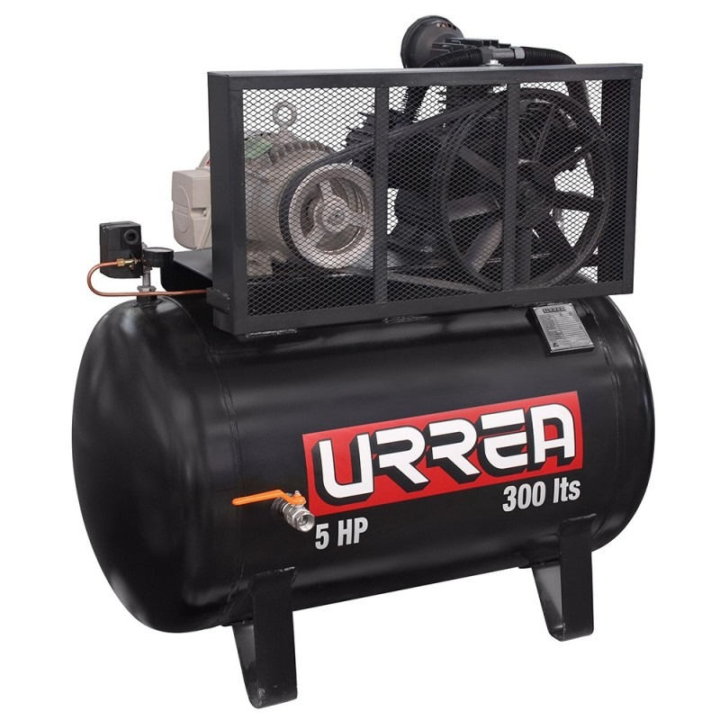Urrea Compresor de Aire Horizontal COMP9503, 300L, 175psi, 5HP, 220/440V