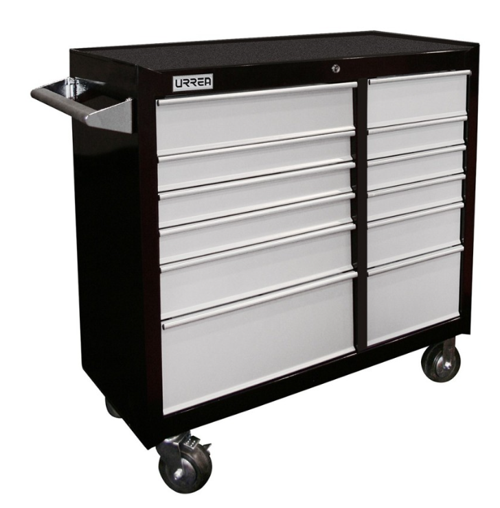 Urrea Gabinete Móvil H41M12, 11 Compartimentos, Negro