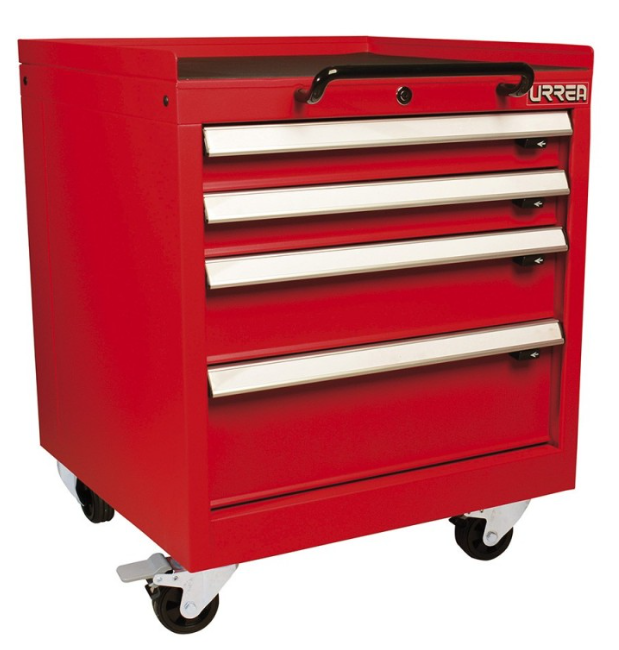 Urrea Gabinete Móvil MP23M4, 7 Compartimentos, Rojo