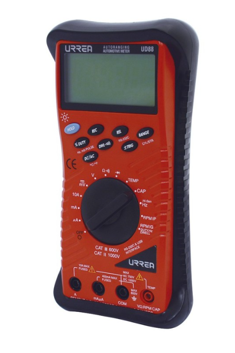 Urrea Multímetro digital UD88, 750V AC / 1000V DC, 10A DC, 0.01-1000kHz