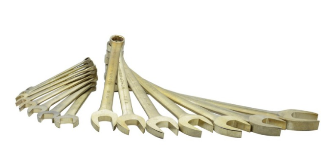 Urrea Juego de Llave Combinada UH1200F, 15 Piezas, Bronce